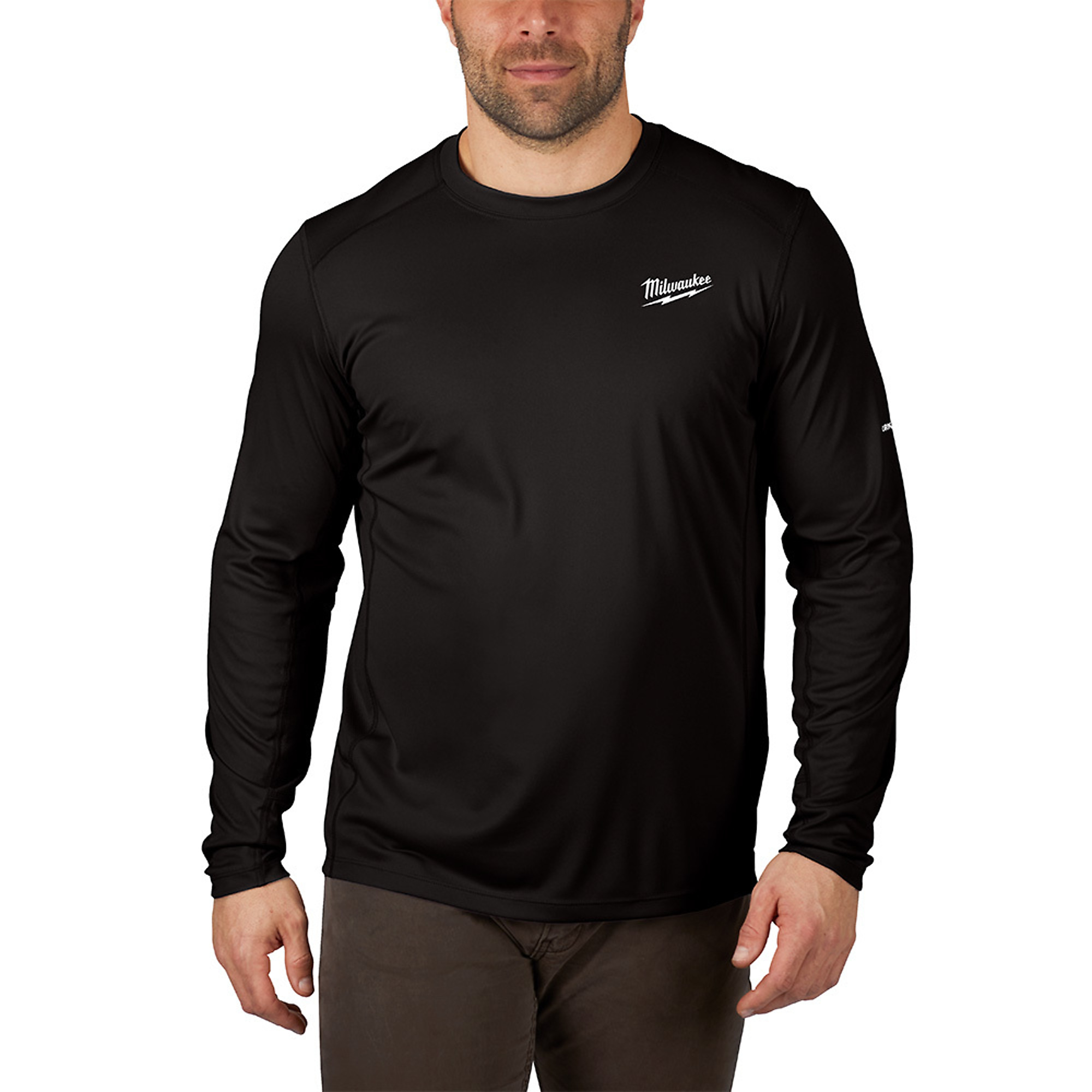 Milwaukee WORKSKIN Lightweight Performance Shirt, Long Sleeve, Black, Large, Model# 415B-L
